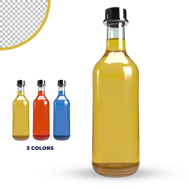 PSD 3d-render premium-psd-flasche