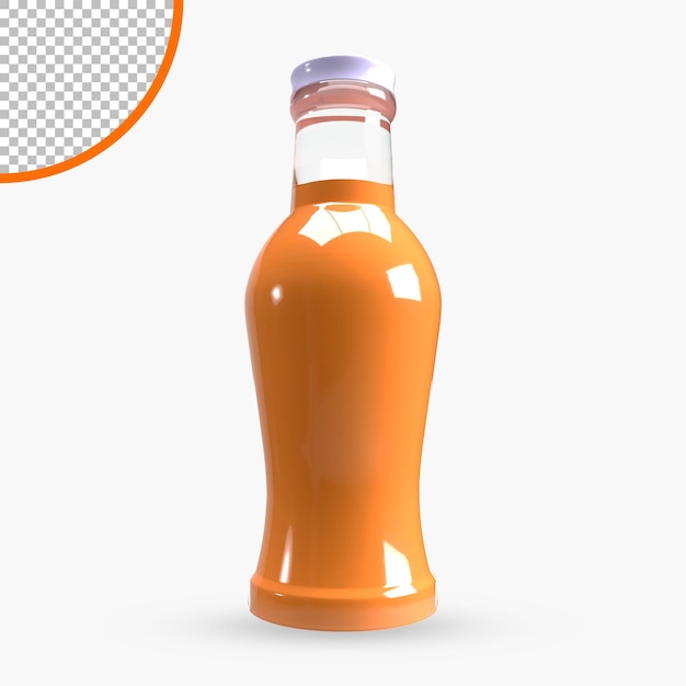 3d render premium saftflasche psd