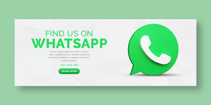 PSD 3d render promoção de negócios de whatsapp para mídia social modelo de capa do facebook