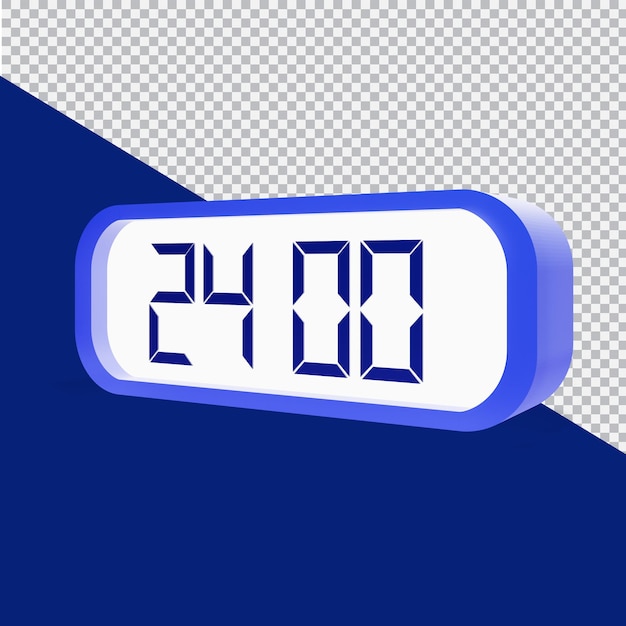 PSD 3d render reloj digital moderno