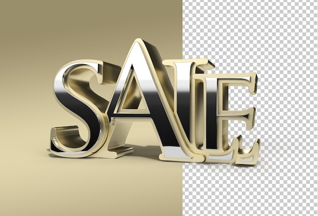 3D Render Sale Text Arquivo Psd Transparente.