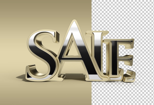 3D Render Sale Text Arquivo Psd Transparente.