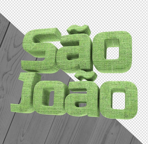 3d render são joao com madeira para festa na festa junina brasileira