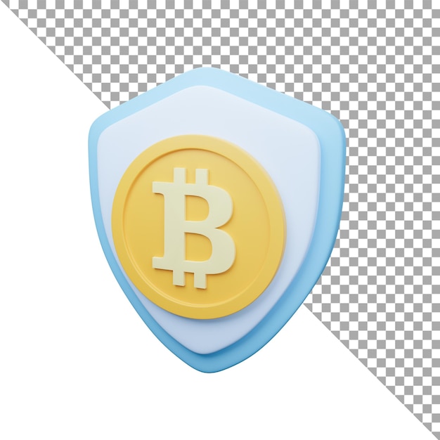3D-Render-Sicherheitssystem Bitcoin