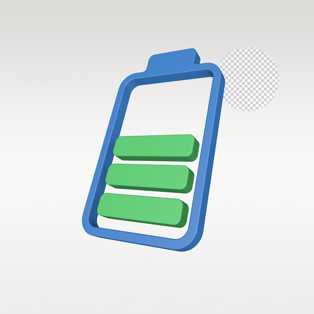 3D-Render-Signal Batterie Wifi Symbol Symbol