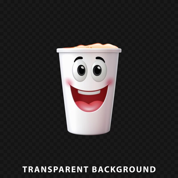 PSD 3d render soda cup isolado em fundo transparente