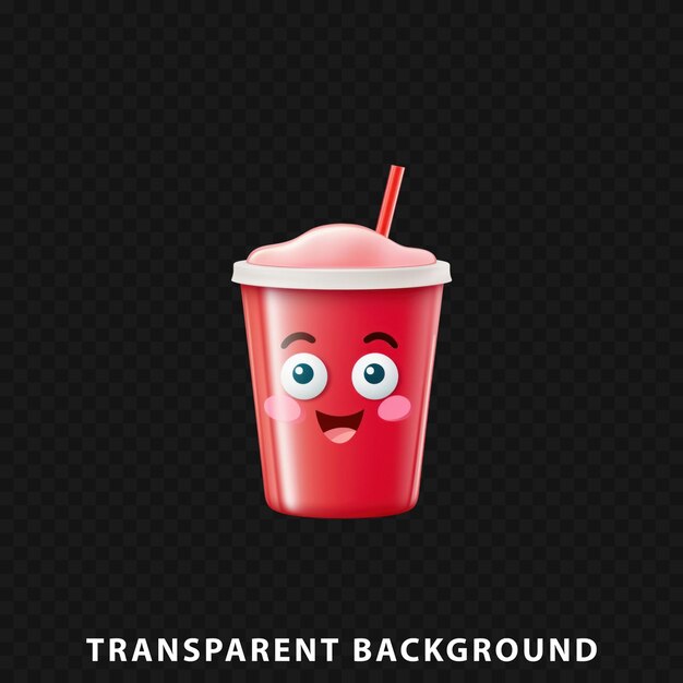 PSD 3d render soda cup isolado em fundo transparente