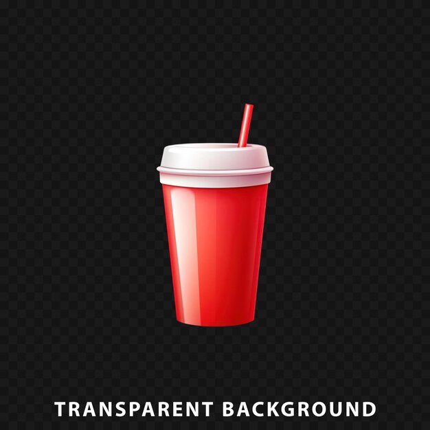 PSD 3d render soda cup isolado em fundo transparente