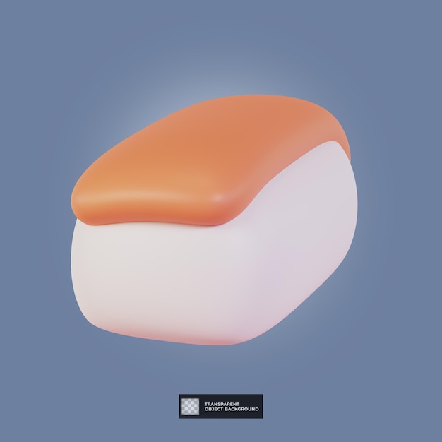 3d render sushi de comida japonesa tradicional