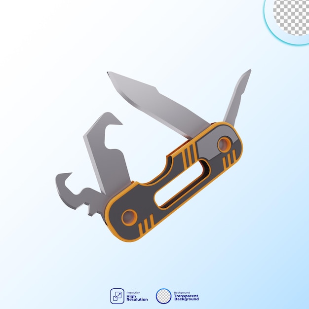 3D-Render-Symbol für die Camping-Illustration