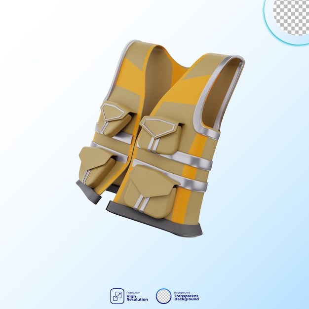 3D-Render-Symbol für die Camping-Illustration