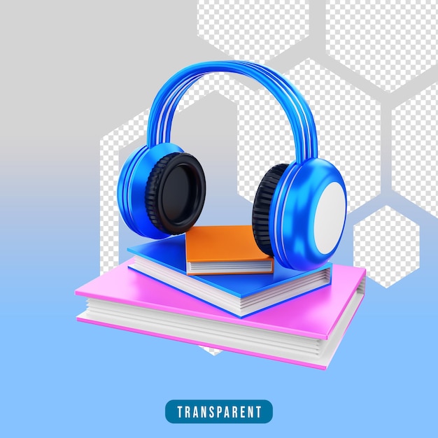 3D-Render-Symbol Hörbuch