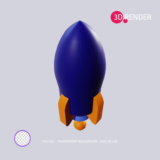 3d-render-symbol rakete 8