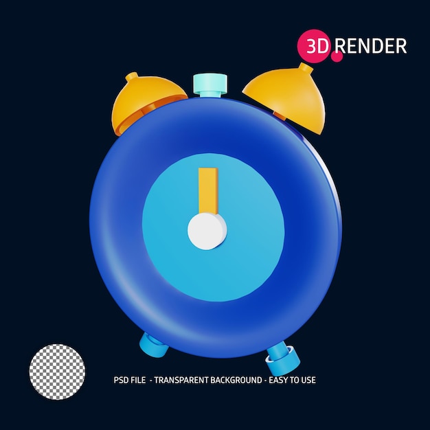 3D-Render-Symbol Wecker 2