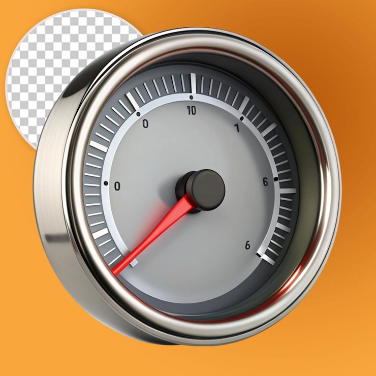 PSD 3d render tachometer