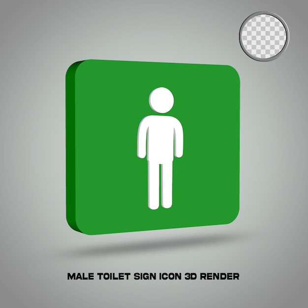 3d-render-toilettenzeichen-symbol männlich psd