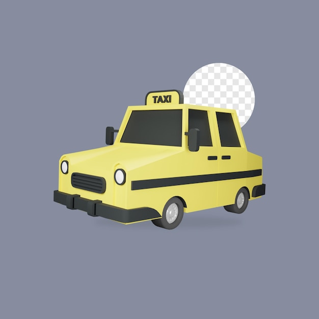 3d-render transport taxi perspektivansicht