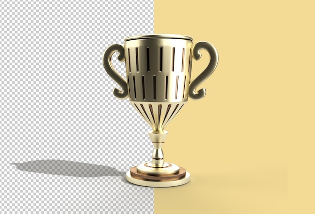 3d render trophy cup.