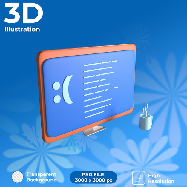 3d render ui bluescreen perspektivansicht