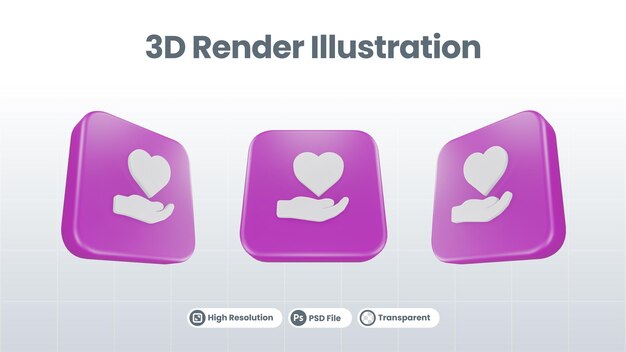 3D Render Valentine con icono de bebidas para UI UX Web Mobile App Social Media Promotion