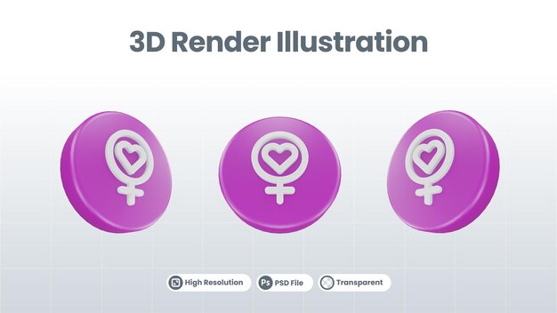 3d render valentine con icono de cóctel para ui ux web mobile app social media promotion