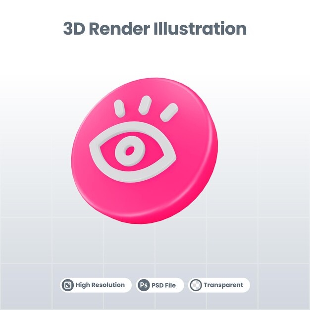 3D Render Valentine con icono de collar para UI UX Web Mobile App Social Media Promotion