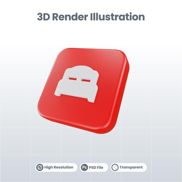 PSD 3d render valentine con icono femenino para ui ux web mobile app social media promotion