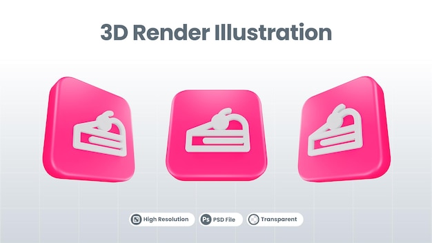 3D Render Valentine con icono de megáfono para UI UX Web Mobile App Social Media Promotion