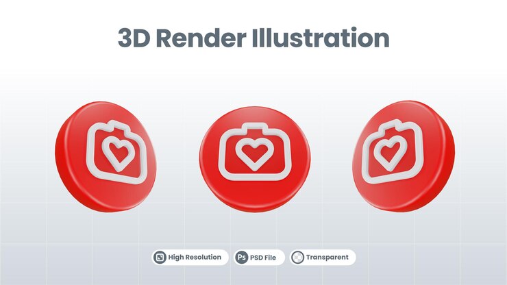 PSD 3d render valentine con icono de póquer para ui ux web mobile app social media promotion