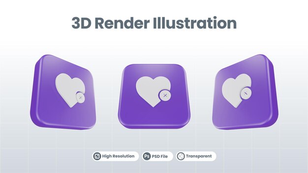 3D Render Valentine mit Einkaufstasche Symbol für UI UX Web Mobile App Social Media Promotion