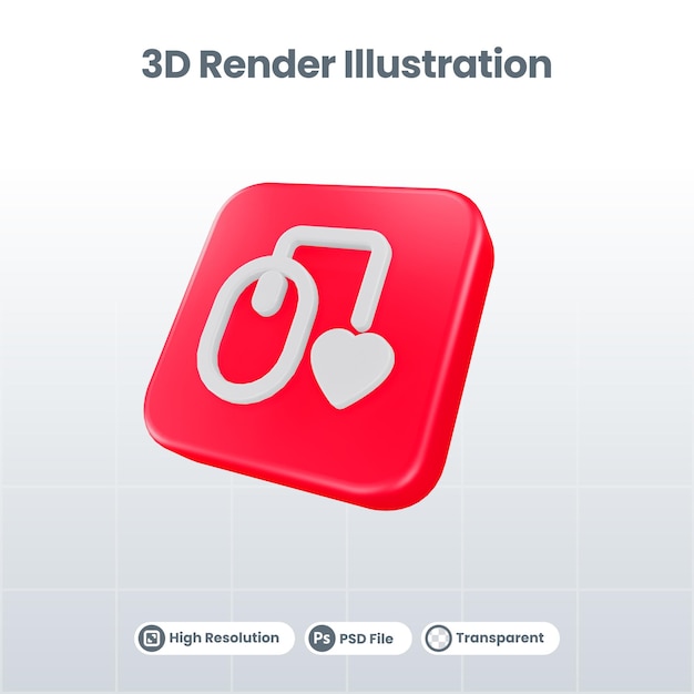 3D Render Valentine mit Gesprächssymbol für UI UX Web Mobile App Social Media Promotion
