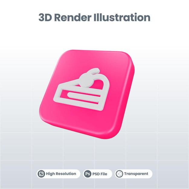 3D Render Valentine mit Megaphon-Symbol für UI UX Web Mobile App Social Media Promotion