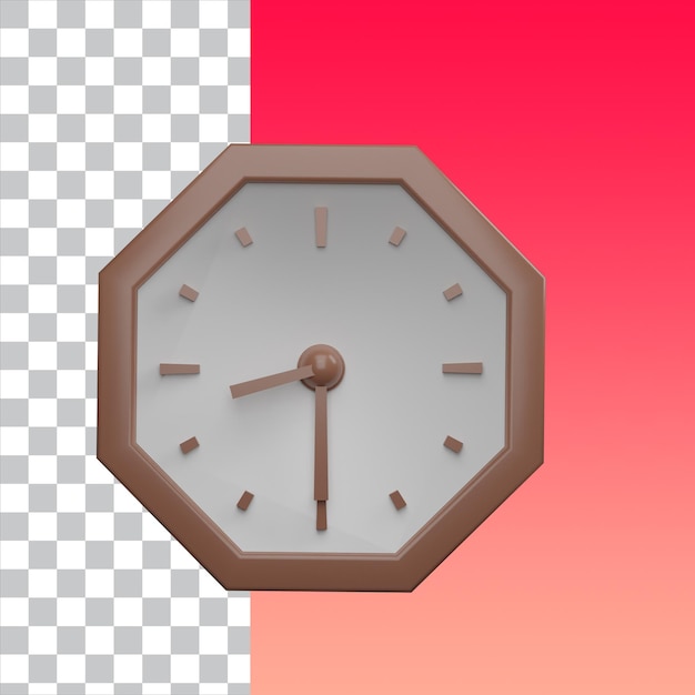 3d-render-wanduhr isoliert