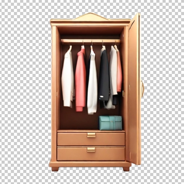 PSD 3d render wardrobe png psd (en inglés)