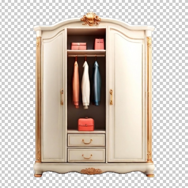 3d render wardrobe png psd