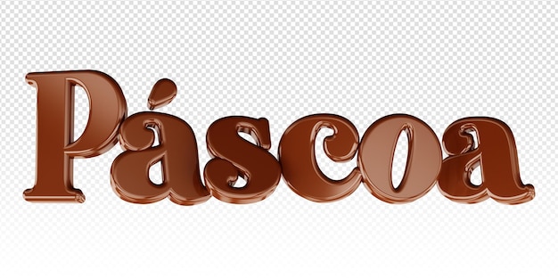 3d render word Páscoa selo promocional Páscoa no Brasil mídias sociais