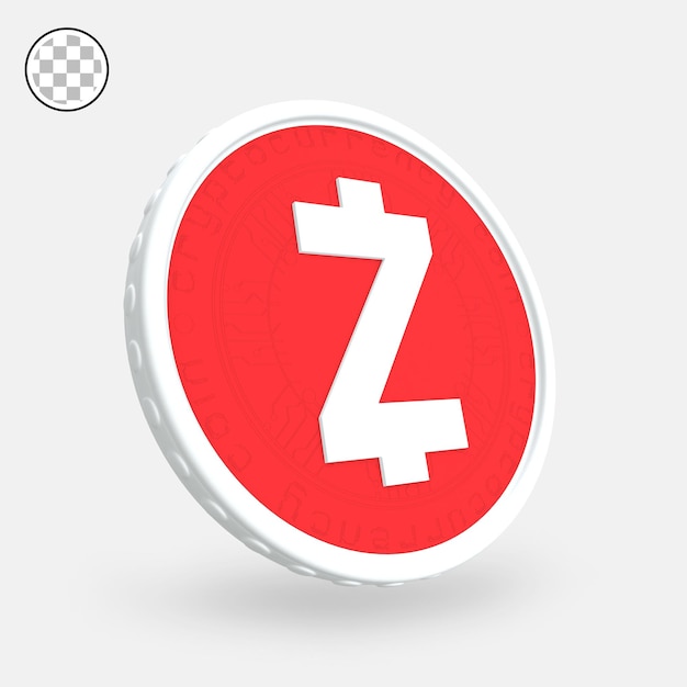 3D render zcashcoin realista