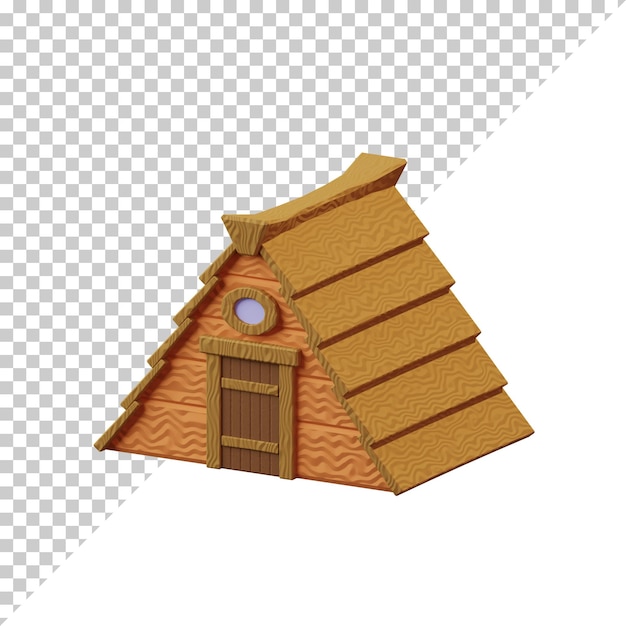 3d rendered cartoon of house