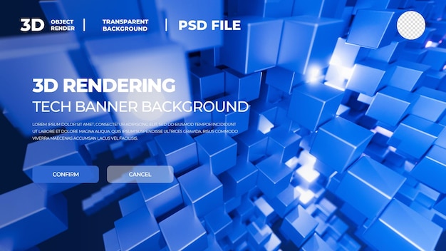 3D-Rendered High-Definition Tech-Geometrie-Banner