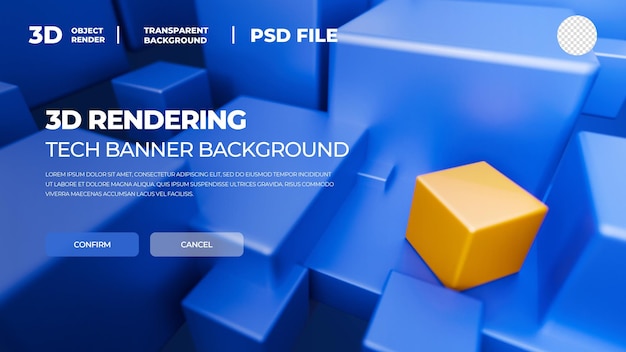 3D-Rendered High-Definition Tech-Geometrie-Banner