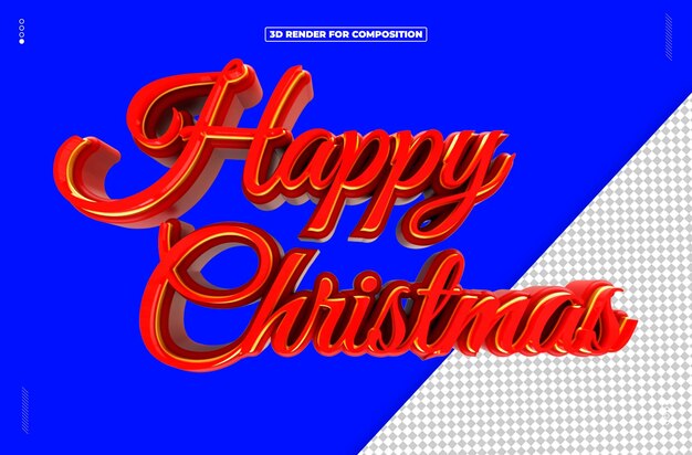 3D-Rendered-Objekt Frohe Weihnachten