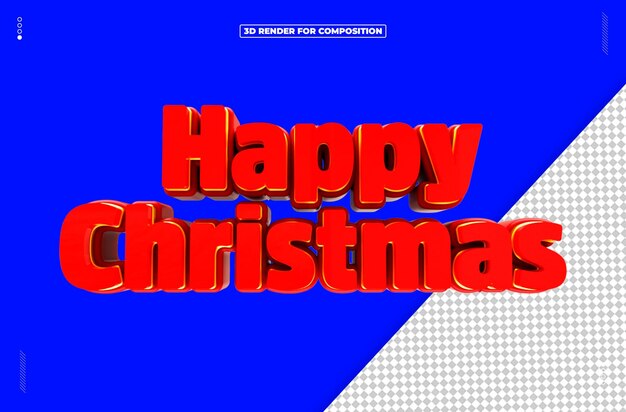 3D-Rendered-Objekt Frohe Weihnachten