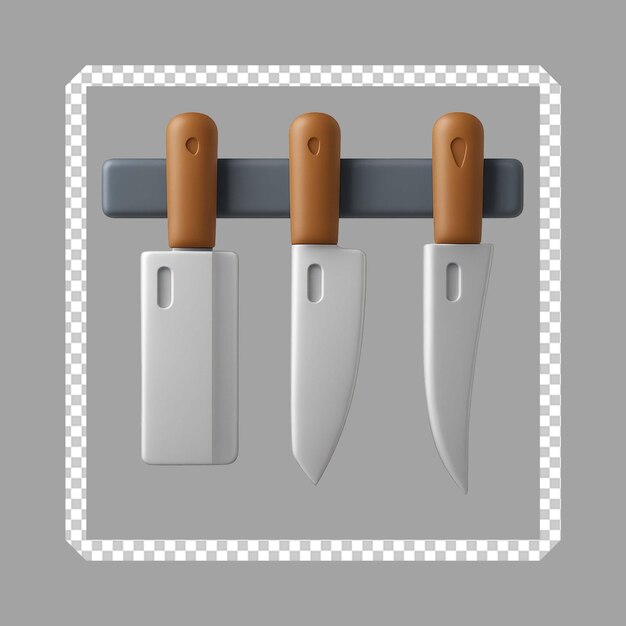 3d rendered of knives icon