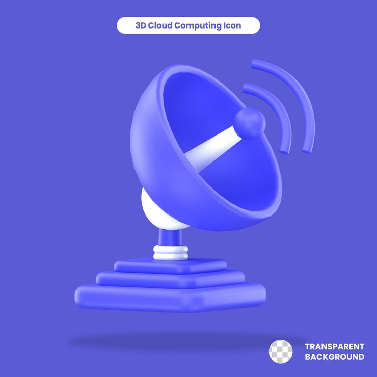 PSD 3d rendered satellite object