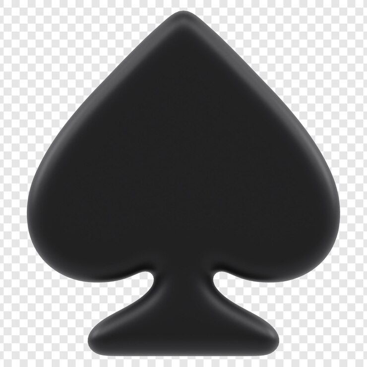 PSD 3d rendered spade playing card symbol
