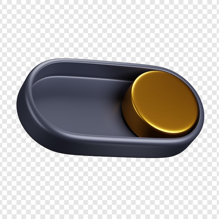 PSD 3d rendered toggle switch