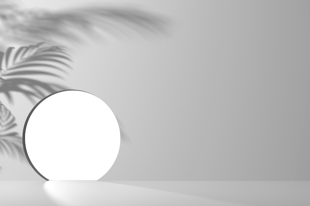 3D-Renderhintergrund mit pastellfarbenem Bogen und Tür für die Bildkomposition