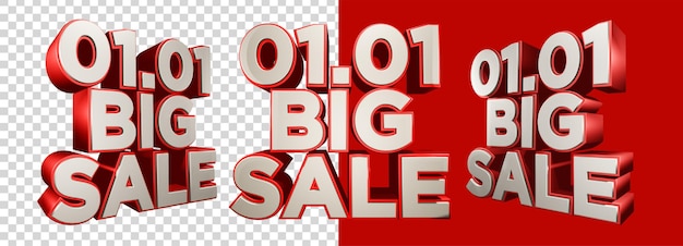 3d rendering 0101 grande logo di vendita