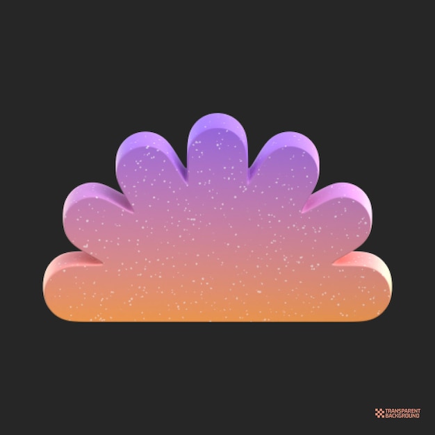 3d rendering Abstract Gradient Object art geometric shapes