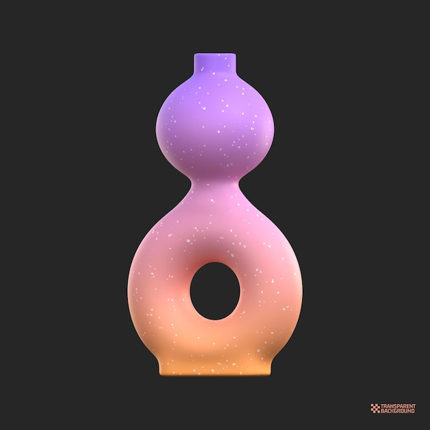 3D-Rendering abstrakte Farbverlaufsobjektkunst geometrische Formen